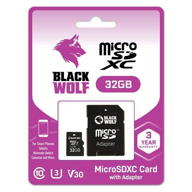 Black Wolf : MicroSDXC Card (32GB)